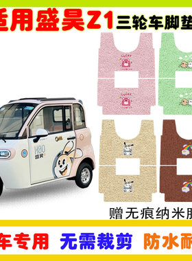 盛昊Z1电动三轮车脚垫SH1500DZK-15防水防滑耐磨丝圈脚踩垫定制款