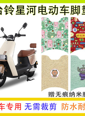 台铃星河电动车脚垫TL1200DT-22D丝圈防水防滑脚踩踏板垫卡通定制