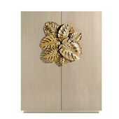 意式 轻奢高级感实木餐边柜别墅大平层设计师款 纯铜拉手靠墙储物柜