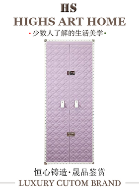 意大利轻奢皮革落地首饰柜现代高级感豪华别墅卧室家用收纳珠宝柜