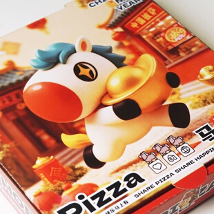 新品红色马年爆款锡纸商用比萨盒一次性外卖野餐耐高温7891012寸