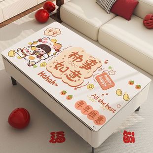 新款 卡通桌布防水防油免洗餐桌垫茶几桌垫家用长方形高颜值桌垫子