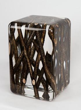 水晶质感艺术墩子边几现代简约