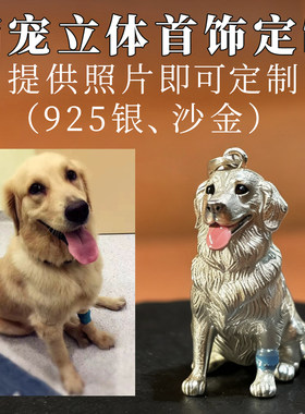 宠物狗狗猫猫吊坠项链宠物纪念定制女生925银饰小众配饰戒指耳钉
