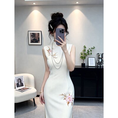 新中式旗袍女法式复古轻国风改良订婚敬酒服高端轻奢礼服日常可穿