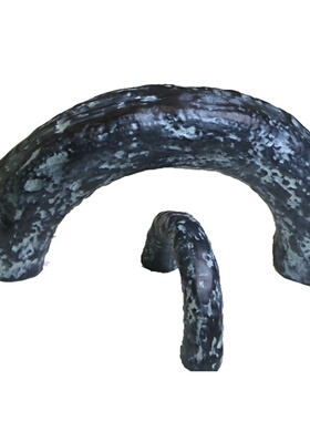 现代简约树脂黑白色拱形几何摆件创意家居样板房客厅玄关软装饰品