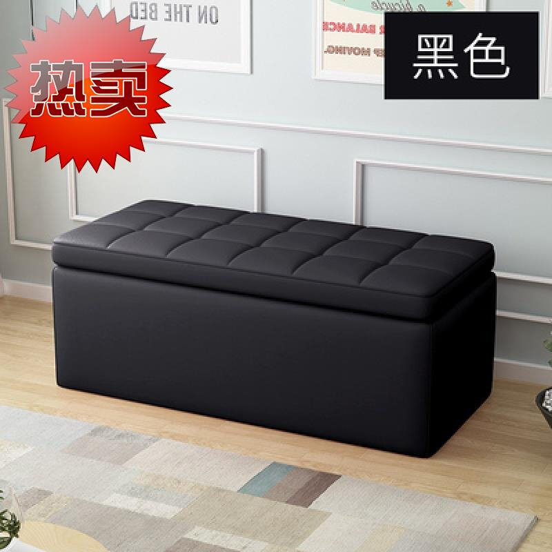 定制床边家用座凳商场收纳黑色试衣皮f质浴室沙发换鞋凳鞋长方形
