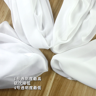 半透明白色纱布料 白色雪纺纱布料 婚庆装 饰服装 裙子面料