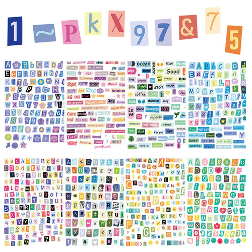16张数字字母拼图贴纸简约ins风手账笔记本日记diy素材贴画装饰