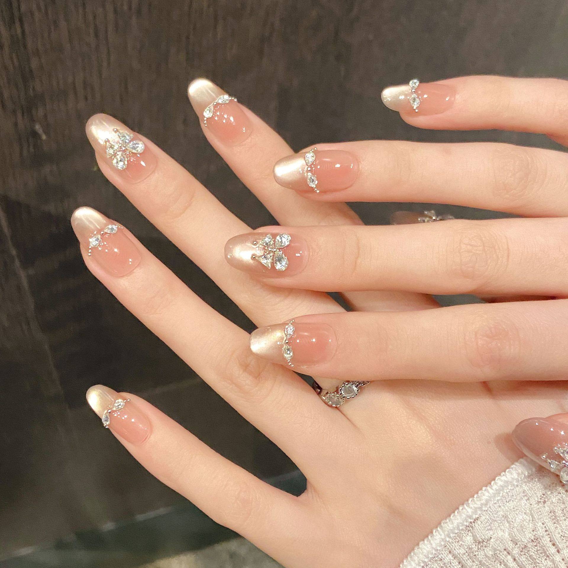 魅甲原创【灵蝶仙子】高级感猫眼美甲超闪锆石蝴蝶碎钻手工穿戴甲,彩妆/香水/美妆工具,穿戴甲/甲片,淘宝优惠券,粉丝福利购,淘宝优惠卷