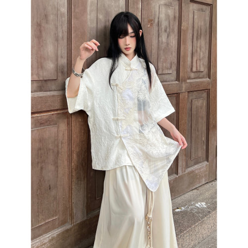 FG721小众新中式上衣女夏季新款