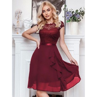 Summer short sleeved lace patchwork dress 短袖花边拼接连衣裙