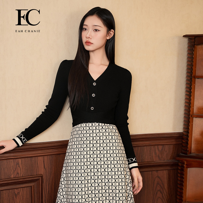 奕辰法式优雅气质连衣裙