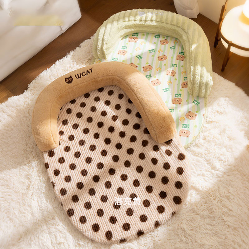 秋冬季新款猫窝U型毛绒靠枕窝宠物睡垫狗垫子保暖狗窝猫窝宠物窝