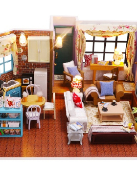 现代简约北欧风格Lil Haven DIY莫妮卡模型屋微缩场景小屋 小屋