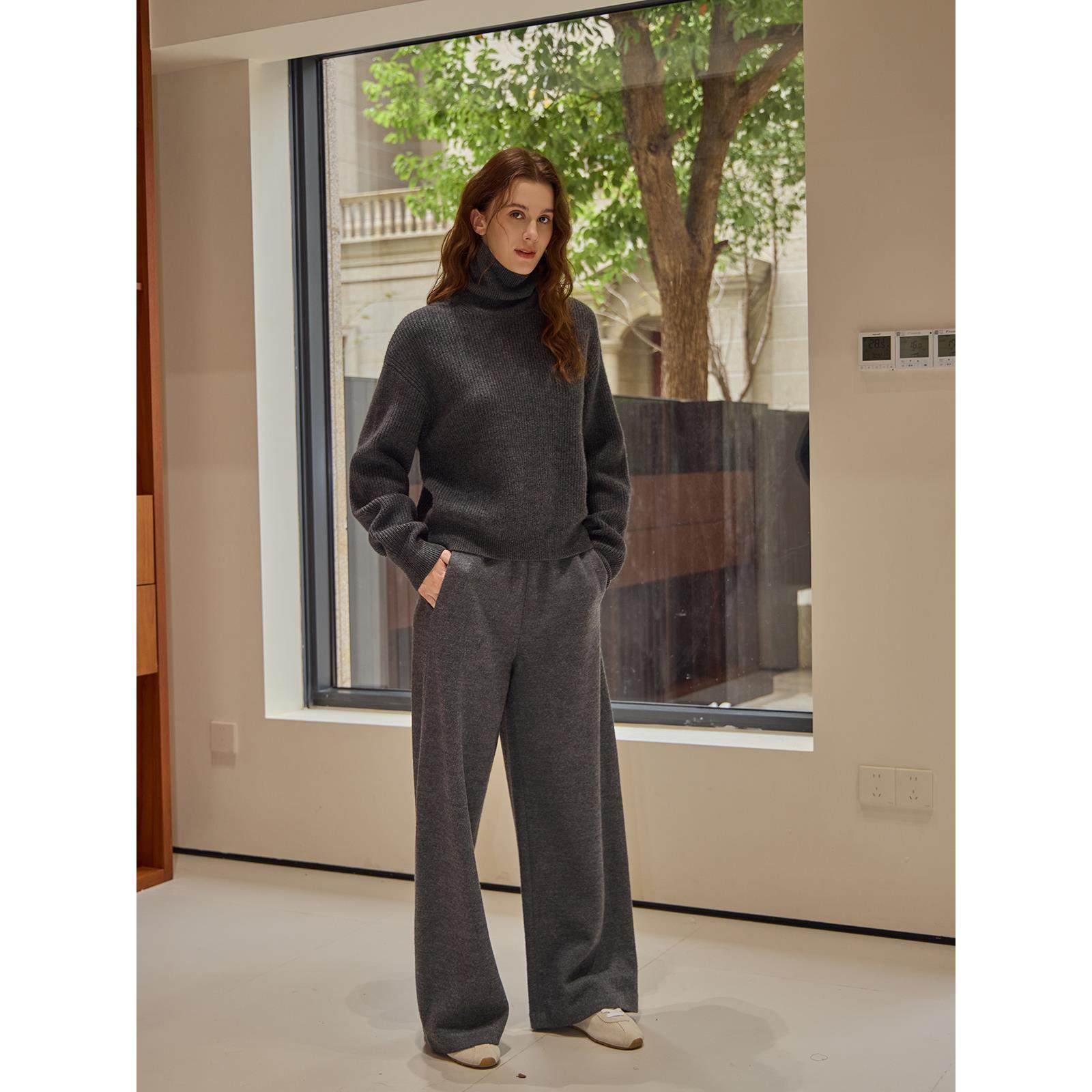 THEEASE舒适派【暖阳】纯山羊绒衫厚款保暖休闲百搭高领针织毛