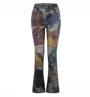 Imitation jeans wide leg bell bottoms 仿牛仔裤高腰阔腿喇叭裤