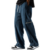 leg loose Workwear 灯芯绒工装 wide 美式 高街宽松阔腿裤 pants 裤