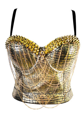 Metal fishbone chest wrap body wrap 金属链条鱼骨抹胸塑身裹胸