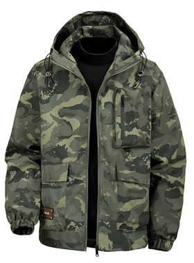 连帽迷彩外套防泼水保暖夹克 Camouflage coat,waterproof jacket