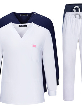 长袖宠物医院牙科口腔医生护士洗手衣套装 Hospital overalls set