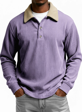 翻领上衣男装polo衫长袖T恤