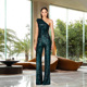 backless sequined jumpsuit Sleeveless 单肩露背亮片连体衣长裤