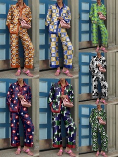 Floral shirt wide leg trouser suit 碎花衬衫阔腿裤套装妈妈装