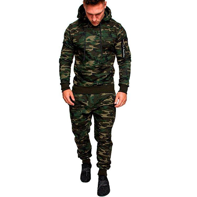 camo hoodie slacks sports suit男士户外迷彩卫衣休闲裤运动套装