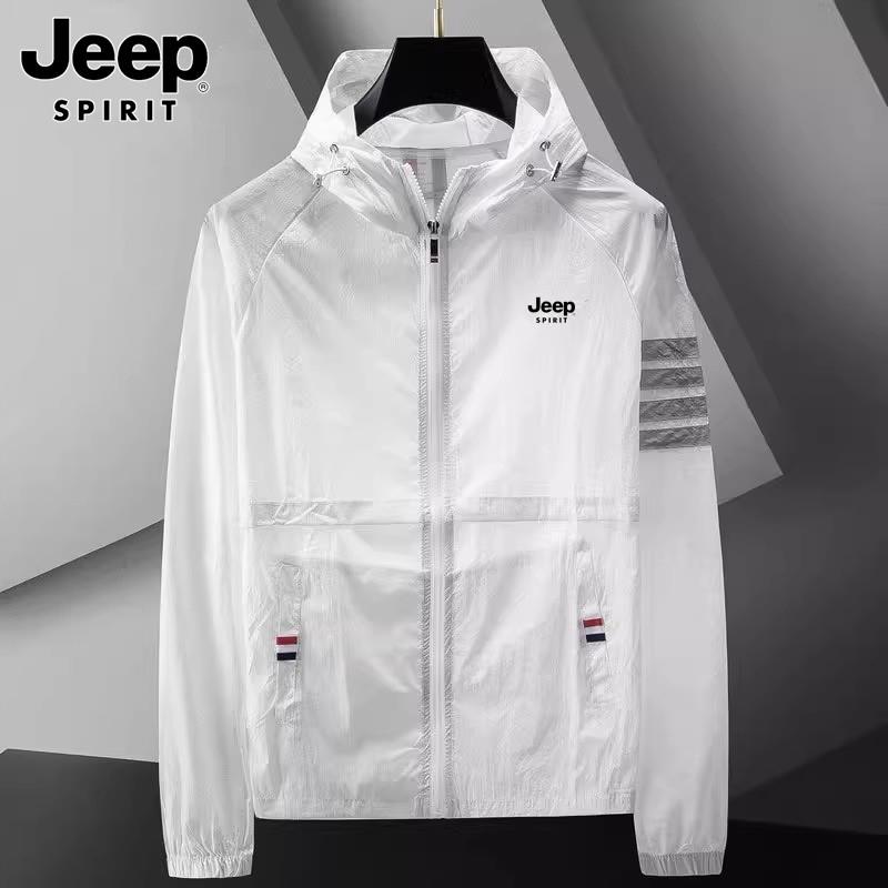JEEP吉普冰丝防晒衣男夏季防紫外线连帽皮肤衣户外钓鱼防晒服男款