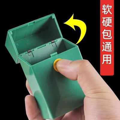 20-Pack Plastic Cigarette Case with Creative Push-Button Lid