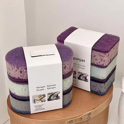 Thick High-Density Colored Dishwashing Sponge Scrubbers (Pac