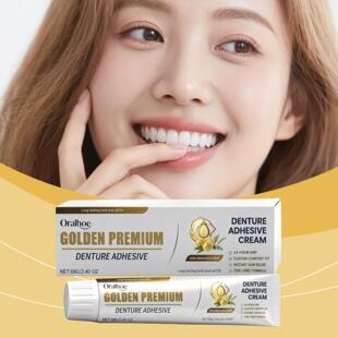 ORALHOE Denture Adhesive, Enhances the Appearance and Comfor