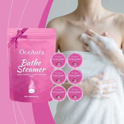 OCEAURA Bath Steam Aromatherapy Tablets - Rose Scented for A