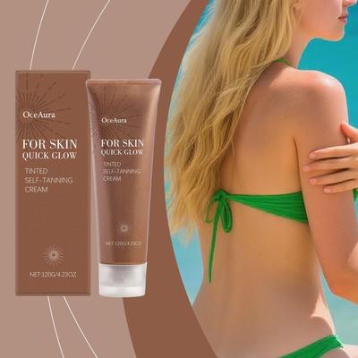 OCEAURA Face and Body Tanning Aid Cream - A refreshing, easi