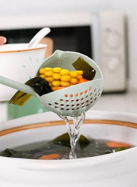 Kitchen Wheat Straw Soup Spoon and Slotted Spoon 2-in-1, Eco