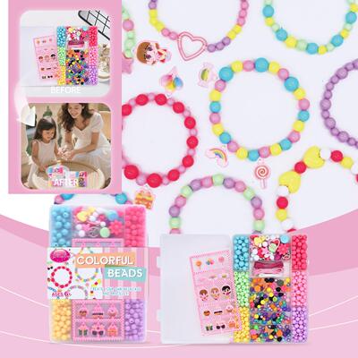 Colorful Children's DIY Bead Bracelet Set - Parent-Child Int