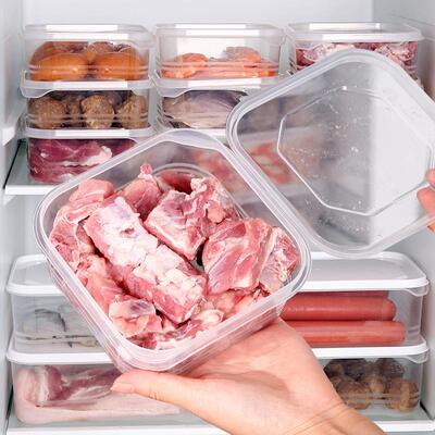 Freezer meat compartment boxes, freezer storage boxes, food-