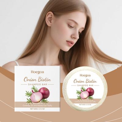 HOEGOA Onion Biotin Shampoo Bar Refreshing Moisturizing Dail