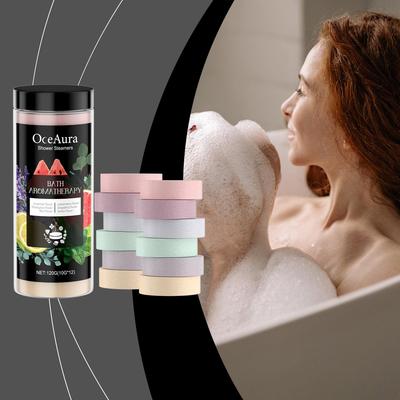OCEAURA Aromatic Care Shower Steam Tablets gently cleanse th