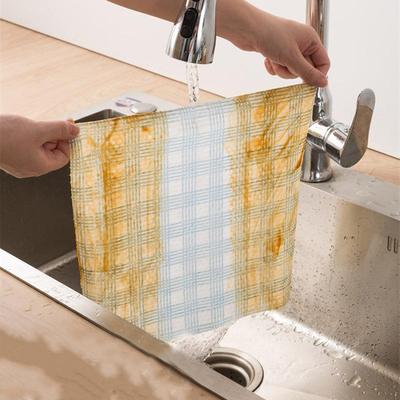 Cross-border Direct Shipment Blue Checkered Kitchen Lazy Clo