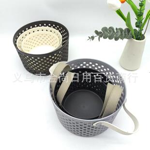 Storage baskets in large, medium, and small sizes are availa