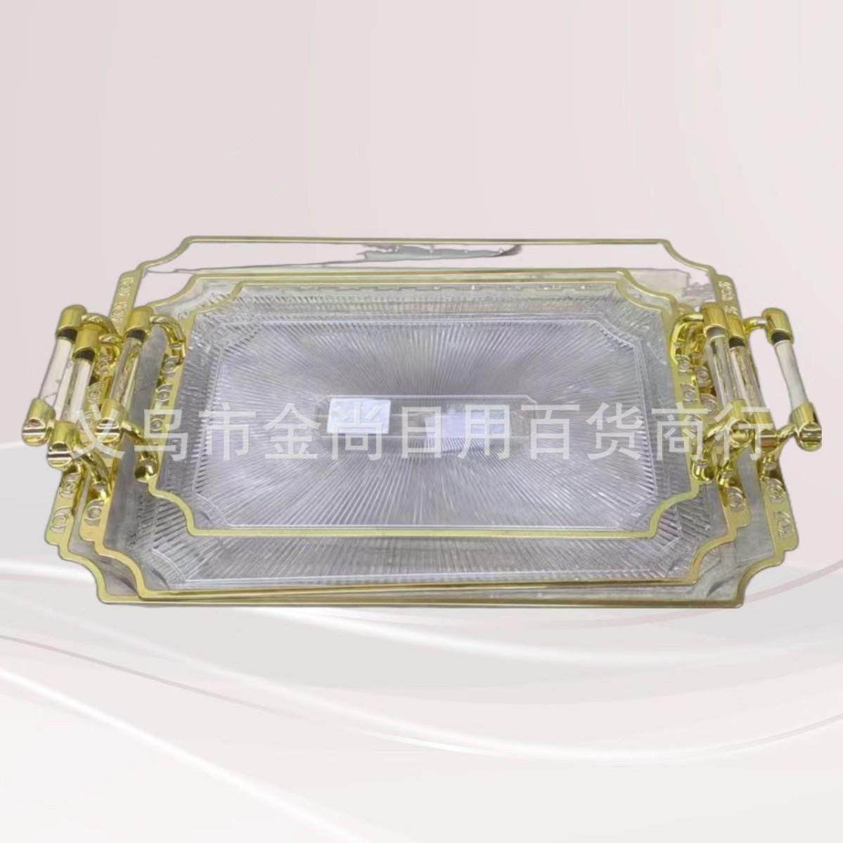 White Transparent Luxury Fruit Plate for Home Living Room, D