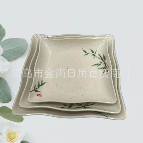 Creative Ancient Style Melamine Round Platter for Hotel Hot