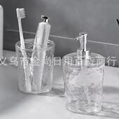 patterned soap lotion pump Wave hand bottle action toothbr