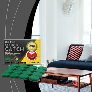 Jue Fish Cockroach Bait Station for Living Room, Kitchen, an