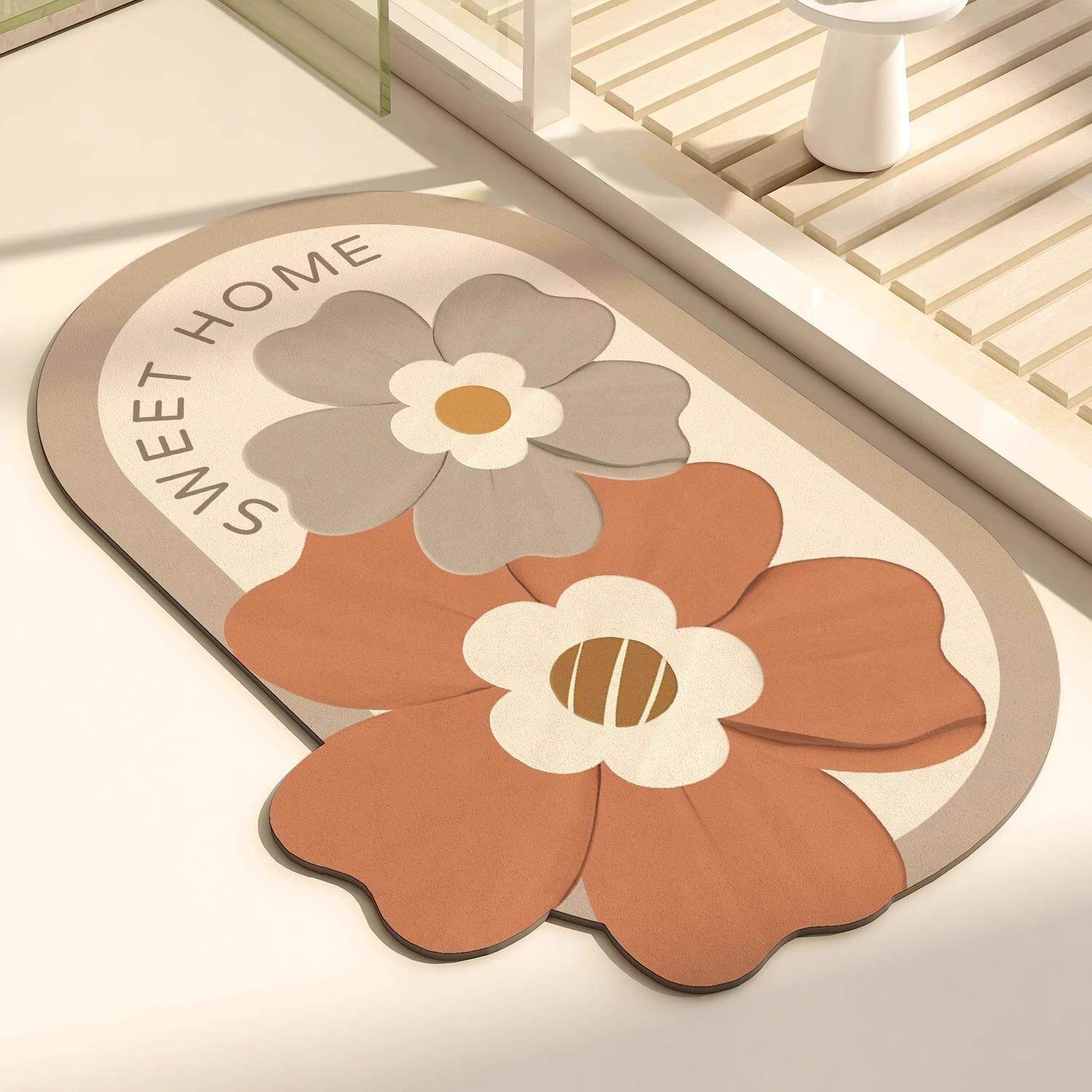 Diatomaceous earth water-absorbing mat, bathroom floor mat,