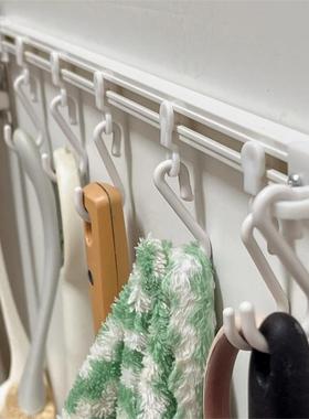 Sliding rail kitchen storage hooks, adhesive door hooks, no-
