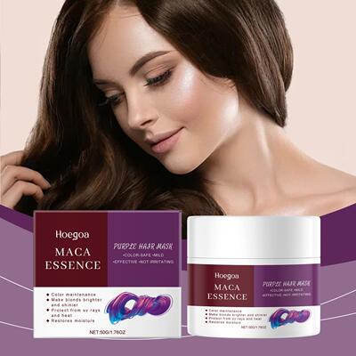 HOEGOA Purple Nourishing Hair Mask - Nourishes and softens d