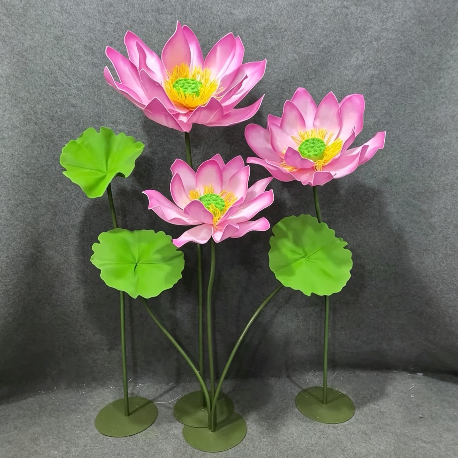 仿真国风主题夏日荷花莲花户外手工材料包婚庆装饰巨型花束橱窗